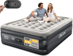 OhGeni Queen Air Mattress with Built in Pump, Ideal Alternative to a Bed, Inflatable Blow Up Mattress 18 Raised Comfort, Upgraded Surface Portable Bed for Home, Camping, Colchone Inflable, 650 lbs