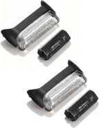 2 Pack 10B 190s-1 Replacement Foil and Cutter Compatible with Br-aun Series 1/C-ruzer, 10B/20B 1000/2000 Series, Foil & Blade Set Fits for 170 180 190 1715 1735 1775 5728 5729 170S
