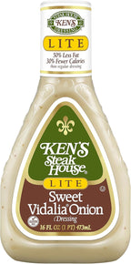 Ken's Steak House Lite Dressing, Sweet Vidalia Onion, 16 Ounce