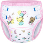 LittleForBig Soft Silky Underwear Comfortable Washable Reusable Waterproof Adult Training Pants - Baby Cuties S