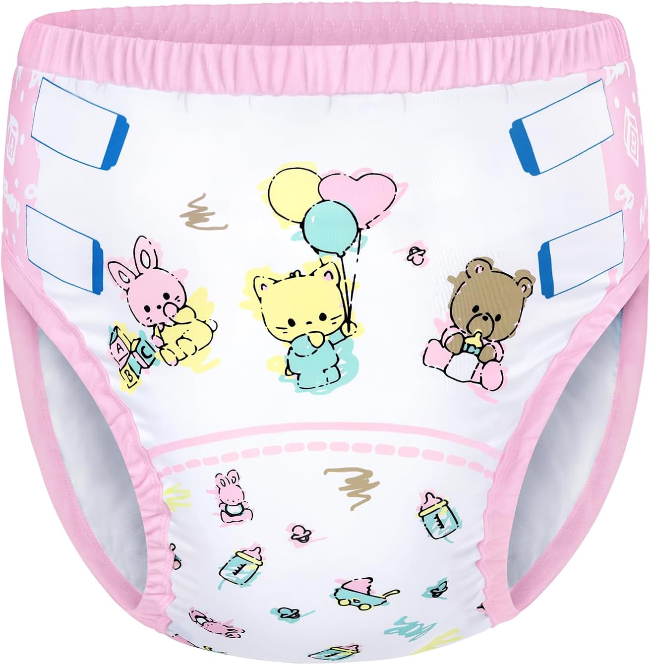 LittleForBig Soft Silky Underwear Comfortable Washable Reusable Waterproof Adult Training Pants - Baby Cuties S