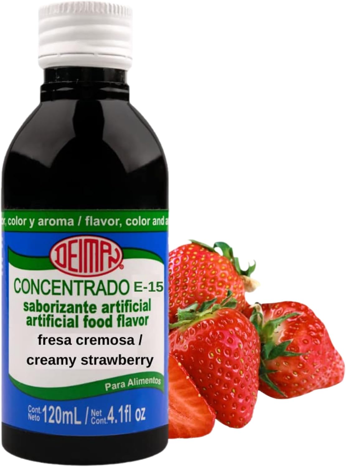 Deeiman Strawberry Concentrate, Artificial Food Flavoring, 4 fl. oz. - Ideal for Extracts for Baking, Flavor Extracts, and Flavoring Extract Needs - E-15