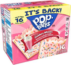 Kellogg’s Pop-Tarts Breakfast Toaster Pastries, Frosted Strawberry Milkshake, 28.2 oz, Value Pack (16 Count)
