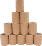 Self Adhesive Wrap Cohesive Bandages 12 Count 3" x 5 Yards, Medical Tape, Adhesive Flexible Breathable First Aid Non Woven Rolls, Stretch Athletic, Ankle Sprains & Swelling, Sports
