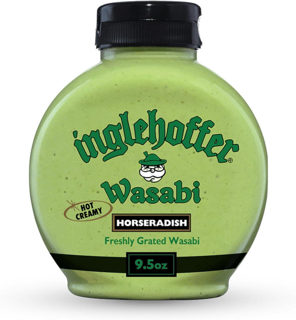 Inglehoffer Hot Creamy Wasabi Horseradish Sauce, 9.5 oz Squeeze Bottle