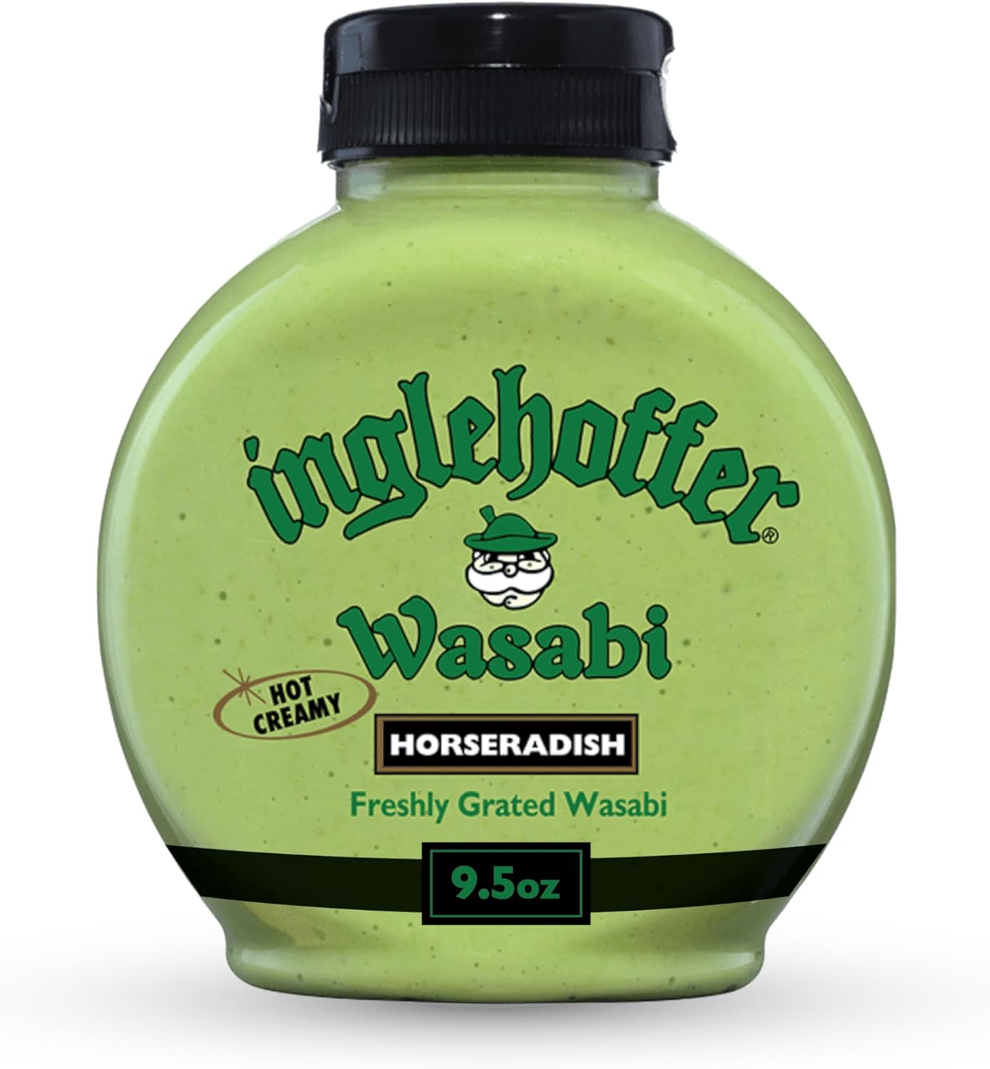 Inglehoffer Hot Creamy Wasabi Horseradish Sauce, 9.5 oz Squeeze Bottle