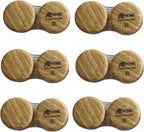 MUDOR 6 Pack Wood Grain Contact Lens Case, Contact Lens Box Holder Container Soak Storage Kit, Mini Contact Lens Travel Case with Leak-Proof Packaging,Wood color