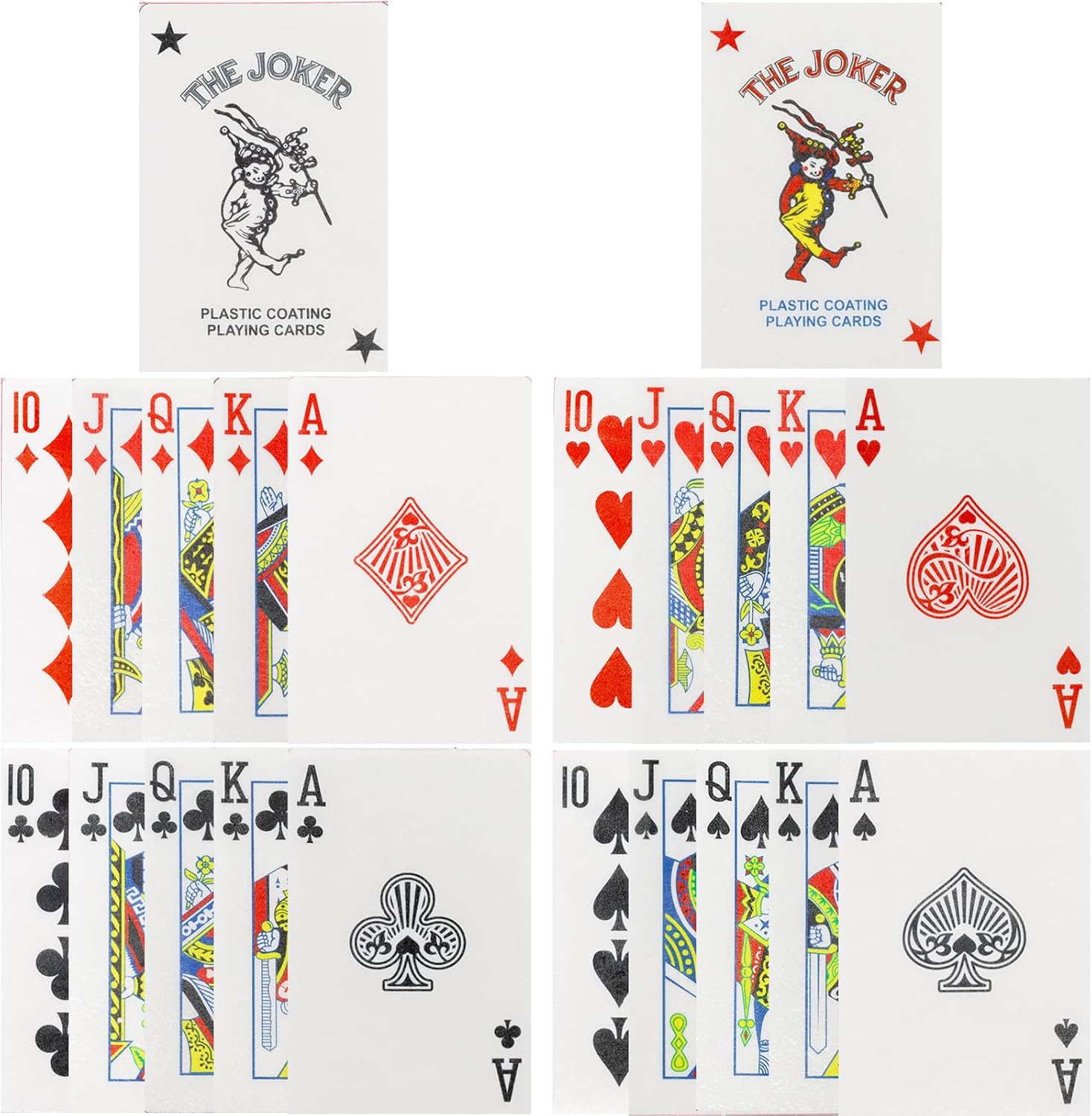 Morofme Edible Poker Cake Toppers 22Pcs Playing Cards Poker Cake Decoration Edible Casino Cupcake Toppers Wafer Playing Card Game Cake Decoration for Vegas Casino Night Party Supplies