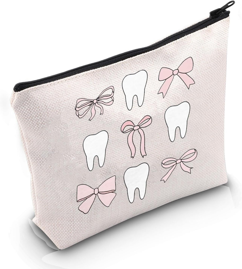 POFULL Teeth Makeup Bag - Dental Hygiene Cosmetic Bag (Teeth Bag)