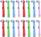 16pcs Kids Replacement Heads Compatible with Braun Oral B Kids Electric Toothbrush, Ultra Soft Bristles
