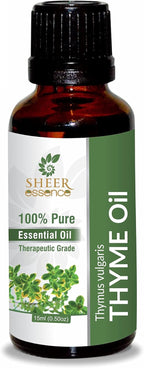 Thyme Oil -(Thymus vulgaris) Steam Distillation 100% Pure Natural Undiluted Therapeutic Grade Essential Oil 1.01 Fl.Oz