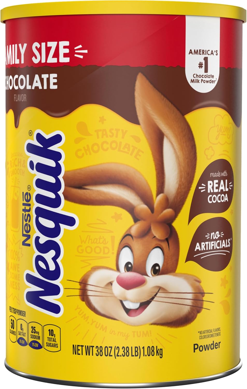 Nesquik Chocolate Flavor Powder Drink Mix Canister