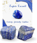 GolbalJew Lapis Lazuli Natural Raw Crystals 2PCS Healing Crystal Stones 1.2-2.0” Reiki Healing Gemstones for Meditation Chakra Balance Home Decor