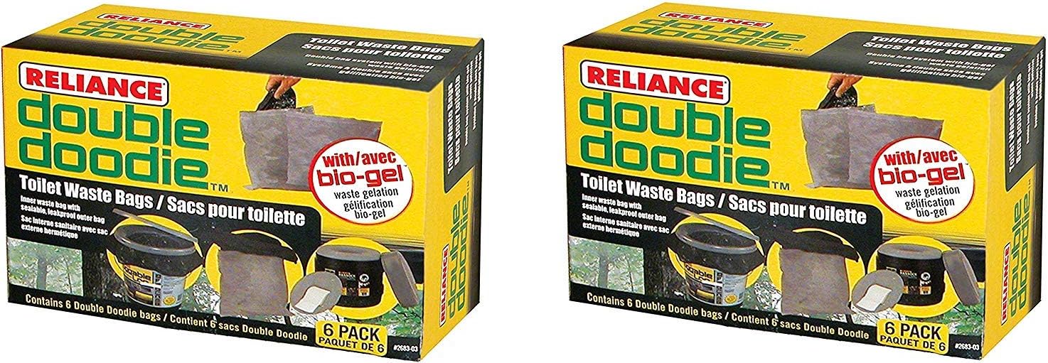 Reliance Products 2683-03 Double Doodie Toilet Waste Bags (2 X Pack of 6)