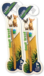 Woobamboo! Eco-Friendly Small Breed Dog and Cat Bamboo Toothbrush (Pack of 2)