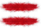 Caiyao 2Pcs Women Feather Wrist Cuffs Furry Slap Bracelets for Women Snap Cuff Bangle White Pink Black Feather Cuffs Slap Wristbands Party Decoration Accessory