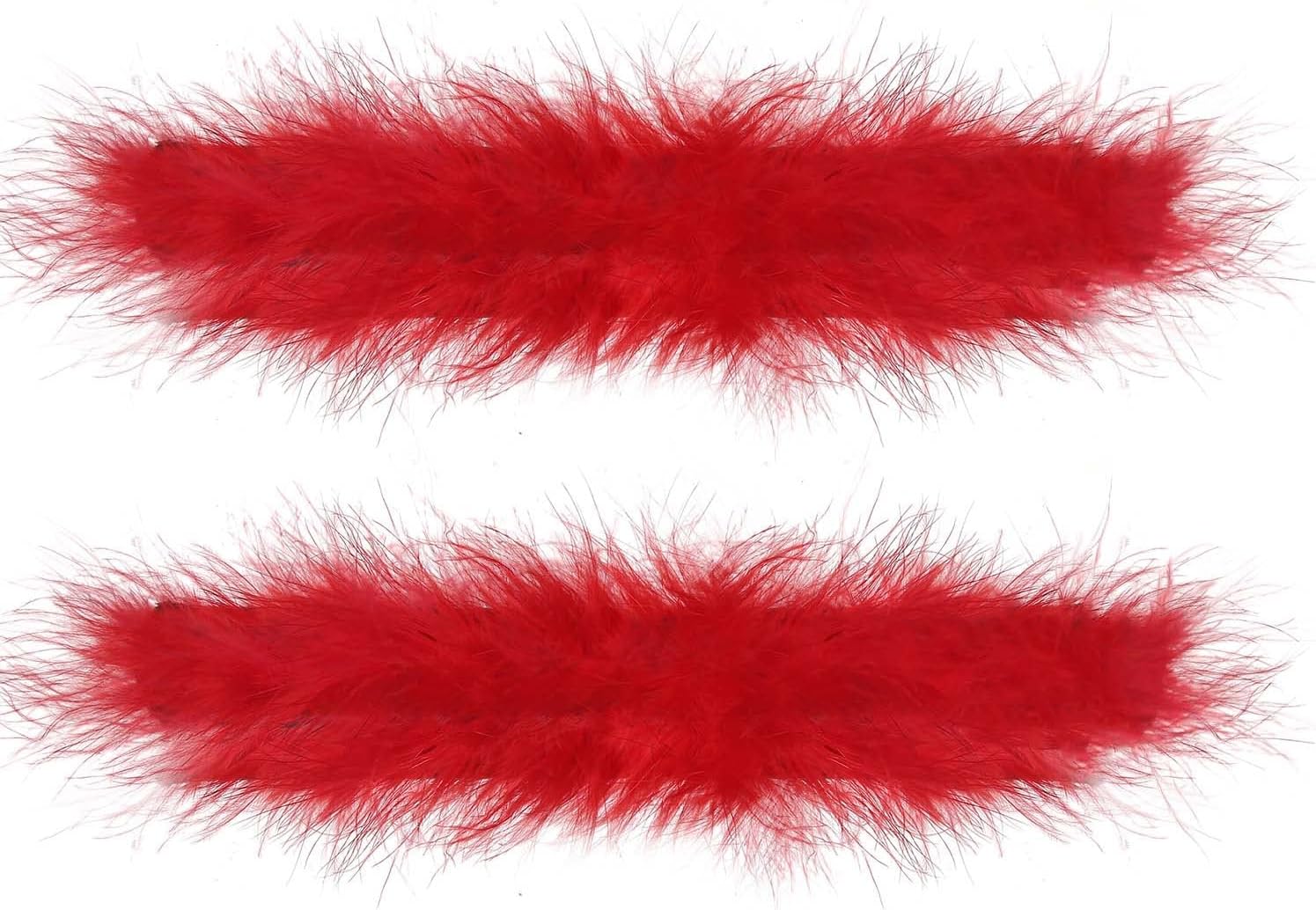 Caiyao 2Pcs Women Feather Wrist Cuffs Furry Slap Bracelets for Women Snap Cuff Bangle White Pink Black Feather Cuffs Slap Wristbands Party Decoration Accessory