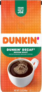 Dunkin' Donuts® Ground Coffee, Medium Roast, Decaf, 12 Oz Per Bag