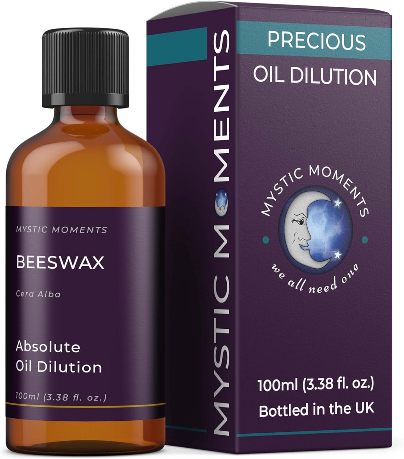 Mystic Moments | Beeswax Absolute Precious Oil Dilution 100ml 3% Jojoba Blend Perfect for Massage, Skincare, Beauty and Aromatherapy