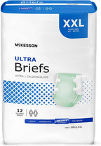 McKesson Ultra Briefs, Heavy Absorbency, Unisex, Disposable, Elastic Leg Gathers and Contoured Fit for Men and Women