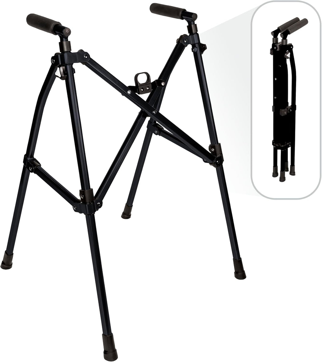 Stander Wonder Walker Lite, Lightweight Folding Mobility Aid for Adults, Seniors, and Elderly, Collapsible Travel Assistant with Rubber Feet for Support, Matte Black