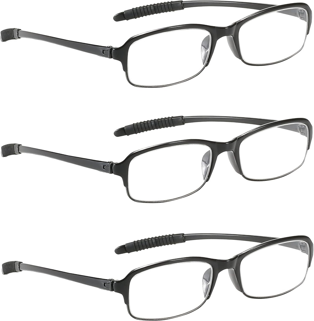 PROFLEX SpareSpecs Reading Glasses (3 pcs) lightweight, flexible, oval, unisex