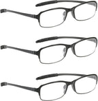 PROFLEX SpareSpecs Reading Glasses (3 pcs) lightweight, flexible, oval, unisex