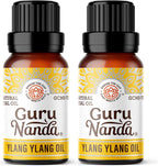 GuruNanda Ylang Ylang Essential Oil (10ml Each) - 100% Pure, Natural and Undiluted Diffuser Oil for Aromatherapy, Massages & DIY Recipes - 2 Pack
