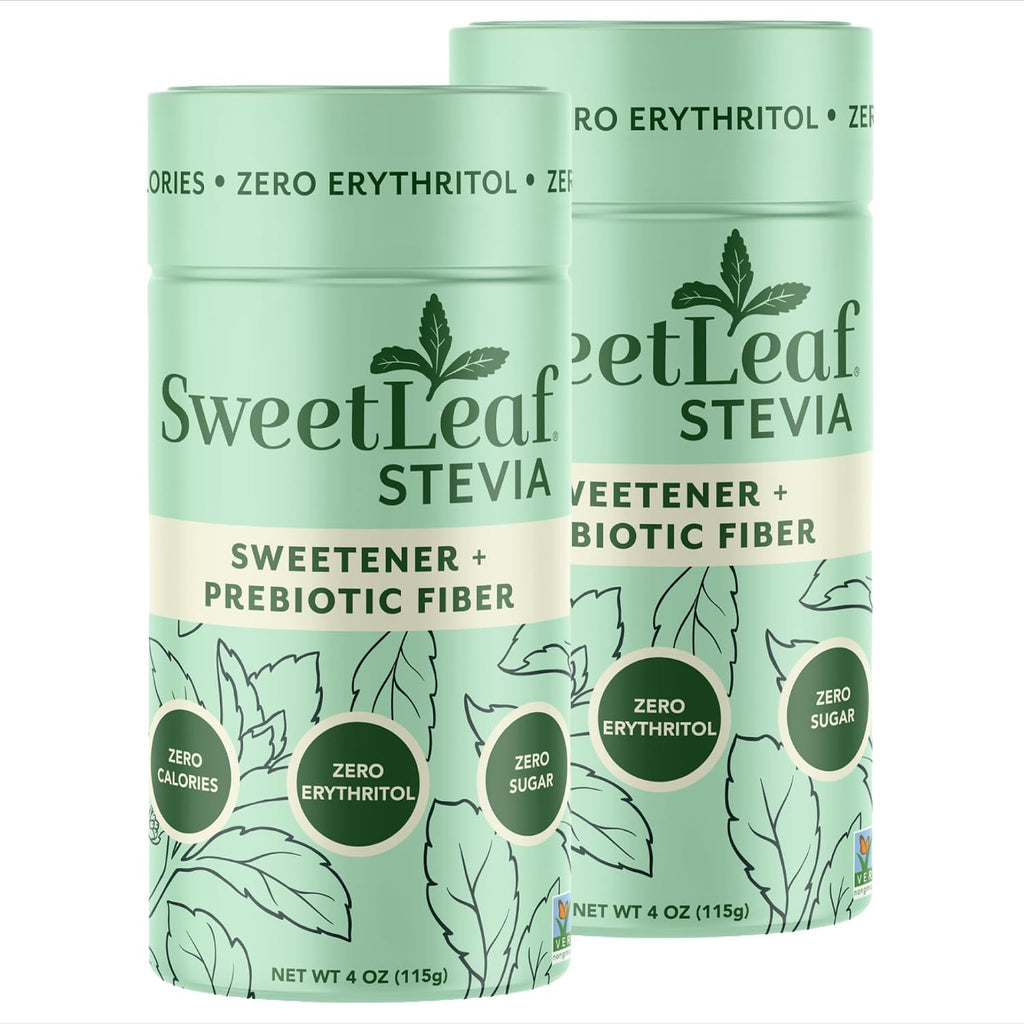 SweetLeaf Stevia Powder Shaker Jar - Zero Calorie Sweetener with Stevia Leaf Extract, No Artificial Sweetener Additives, Sugar Free, Keto Friendly, Non GMO, Gluten Free - 4 Oz (Pack of 2)