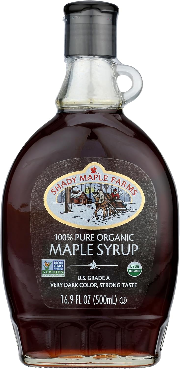 SHADY MAPLE FARMS Organic Very Dark Maple Syrup, 16.9 FZ
