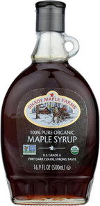 SHADY MAPLE FARMS Organic Very Dark Maple Syrup, 16.9 FZ