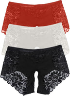 Sexy Lace Women's Open Underwear Waist Low Panties Briefs Crotch Underpants Sexy Lingerie Set Pack of 1-6