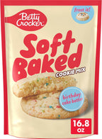 Betty Crocker Soft Baked Cookie Mix, Birthday Cake Batter Flavored, 16.8 oz