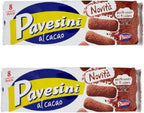 Pavesi: "Pavesini Al Cacao " Light Biscuits Cocoa Taste 8 packs 7 Ounces (200g), pack of 2