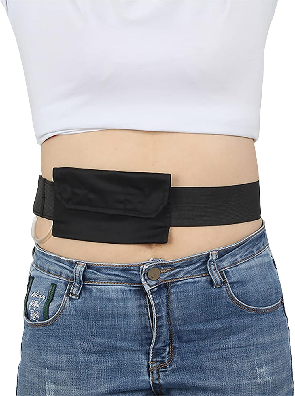 Peritoneal Dialysis Belt Catheter Holder Waistband Abdominal Protection Belt Feeding Tube Holder PD Dialysis Accessories Drainage Tube Fixation Waist Belt with Pocket for Secure Dialysis Line