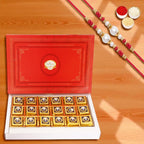 Ghasitaram Gifts Jaiccha Rakhi Gifts for Brothers Mewa bites Box18 pcswith 2 Rakhis