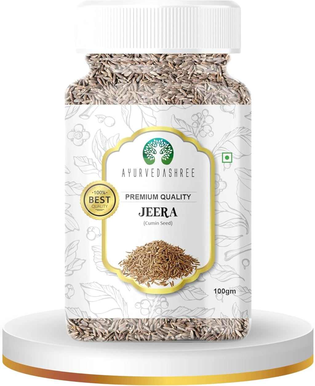 AYURVEDASHREE Cumin Seeds Whole (Jeera) Spice 100g, All Natural | Premium Quality |100% Pure | NON-GMO | Vegan | Indian Origin | Jira.