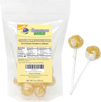 Cloudberry Dye Free Candy Lollipops, Individually Wrapped European Candy, Vegan Lollipops 15 Pack