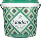 Maldon - Sea Salt Flakes Tub, 3.1 lb (1.4kg) - Unique Pyramid Shaped Salt Flakes, Perfect for a Wide Range of Dishes, Hand-Harvested for Four Generations