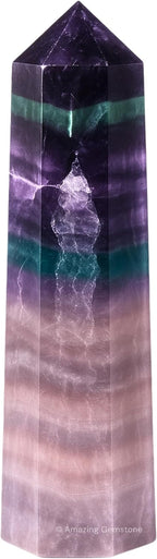 Amazing Gemstone Fluorite Crystal Towers - Natural Healing Crystal Point Obelisk for Reiki Healing and Crystal Grid (2" to 3" INCH)