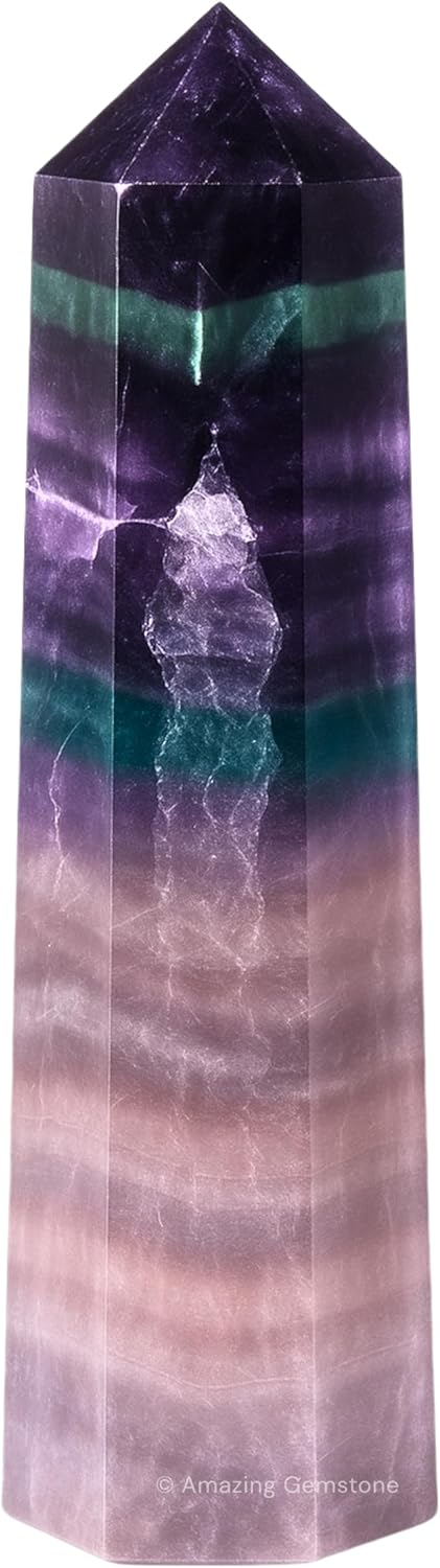Amazing Gemstone Fluorite Crystal Towers - Natural Healing Crystal Point Obelisk for Reiki Healing and Crystal Grid (2" to 3" INCH)