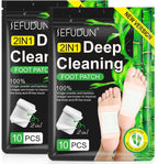 20PCS Upgrade Foot Pads, 2-in-1 Natural Bamboo Vinegar Ginger Powder Foot Pads