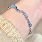 Sparkly Link Bracelet For Women,Sparkly Crystal,Adjustable Cubic Zircon Silver Chain Bracelet For Jewelry Gift