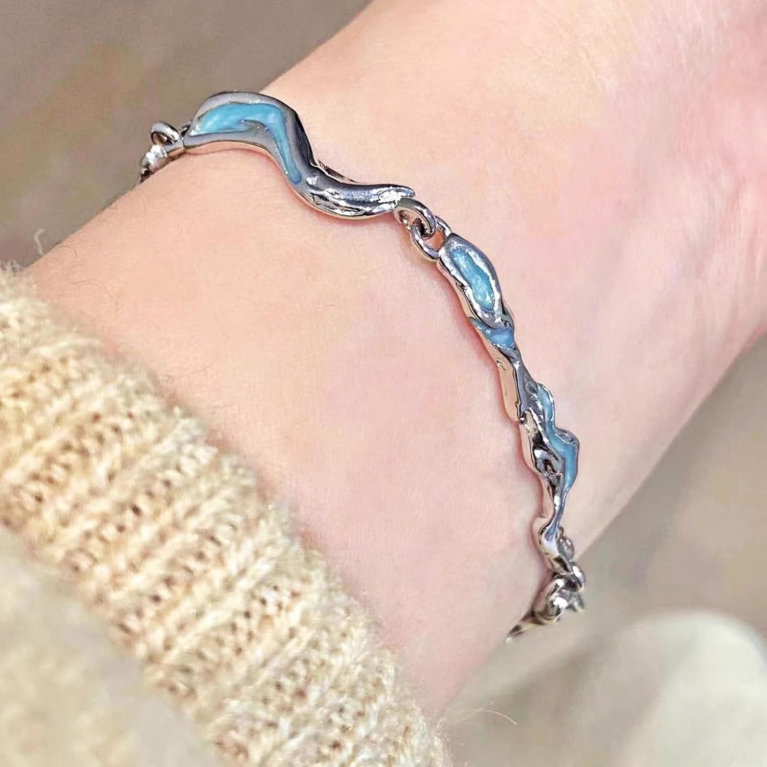 Sparkly Link Bracelet For Women,Sparkly Crystal,Adjustable Cubic Zircon Silver Chain Bracelet For Jewelry Gift
