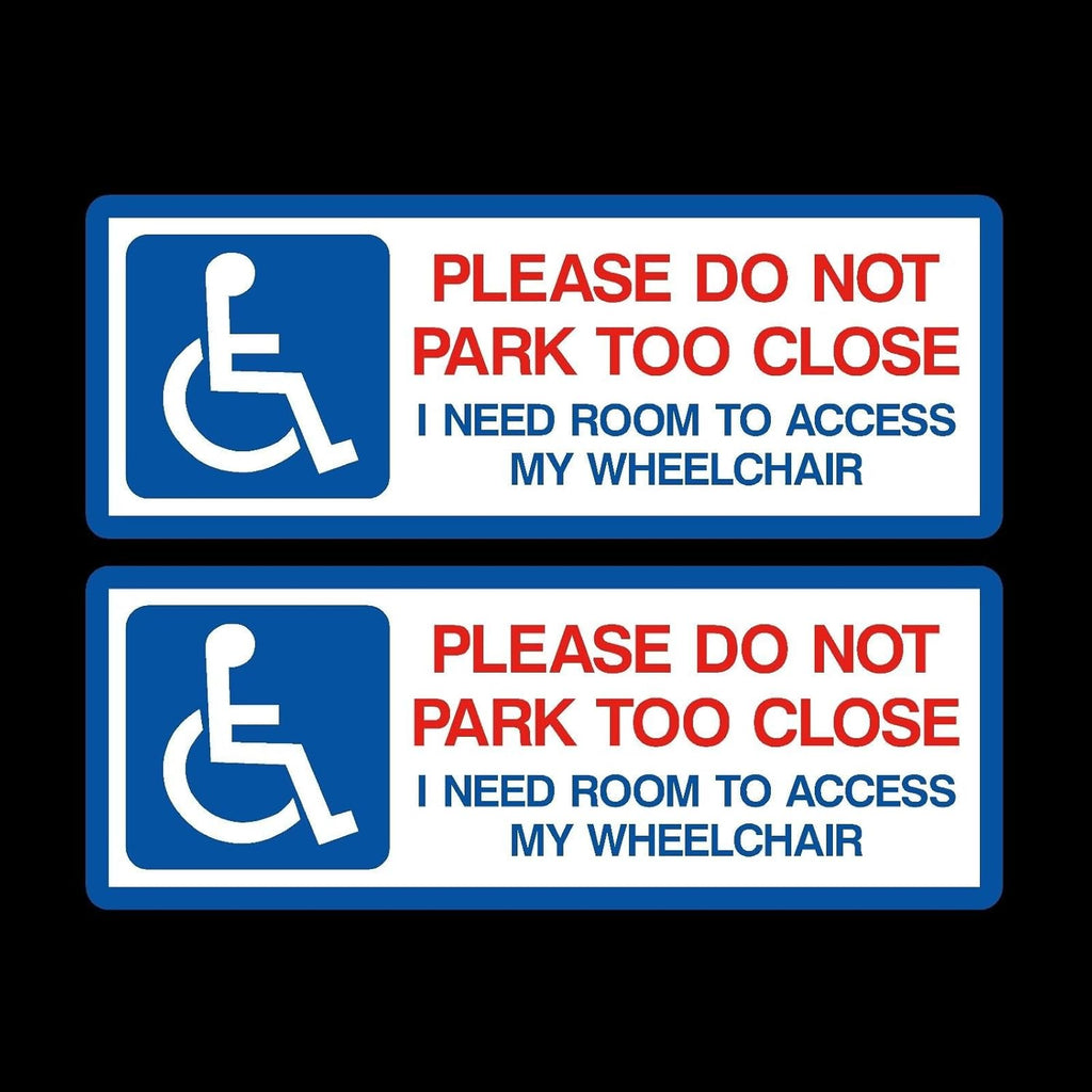 2X Disabled Leave Access Wheelchair Mobility Car Parking (Each 8 inches Long)