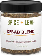 Premium Kebab Blend by Spice + Leaf, 3.5 oz - Kosher, Vegan Preservative Free Spice. Vegetarian, Dairy Free and Salt Free