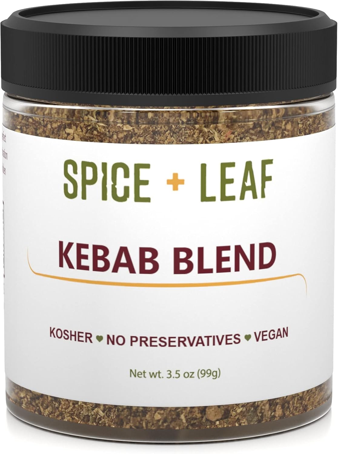 Premium Kebab Blend by Spice + Leaf, 3.5 oz - Kosher, Vegan Preservative Free Spice. Vegetarian, Dairy Free and Salt Free