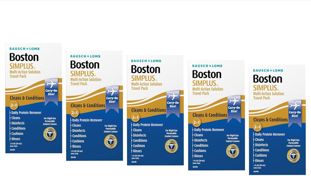 Bausch & Lomb Boston Simplus Multi-Action Solution Travel Pack 1 Oz (Pack of 5)