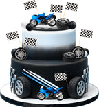 LaVenty Dirt Bike Party Decorations Motorbike Cake Decoration Motorcycle Man Birthday for Dirt Bike Baby Shower Decor