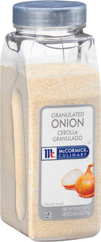 McCormick Culinary Granulated Onion, 18 oz - One 18 Ounce Container of Granulated Onion Powder, Perfect in Dips, Breading, Soups and Meats